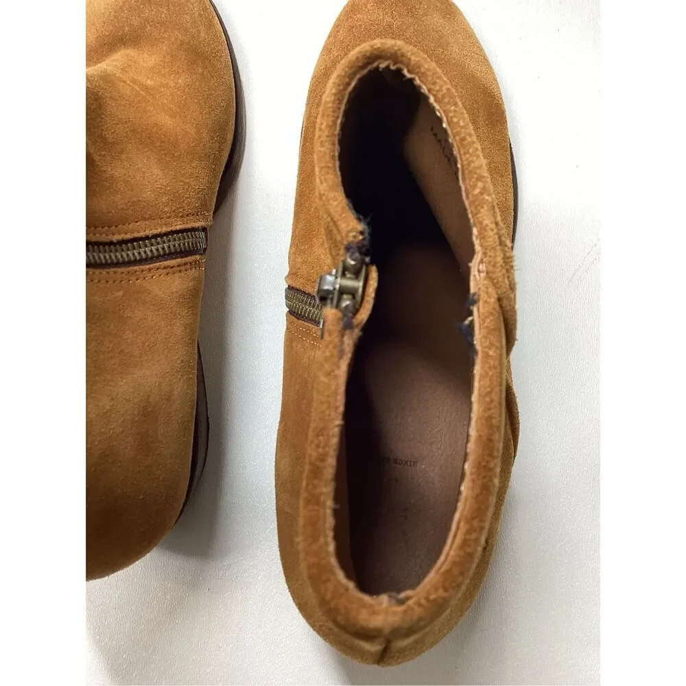 Frye carson brown bronze piping suede boots‎